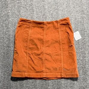 NWT Free People Brown Corduroy Panel Mini Skirt Women’s‎ Size 4